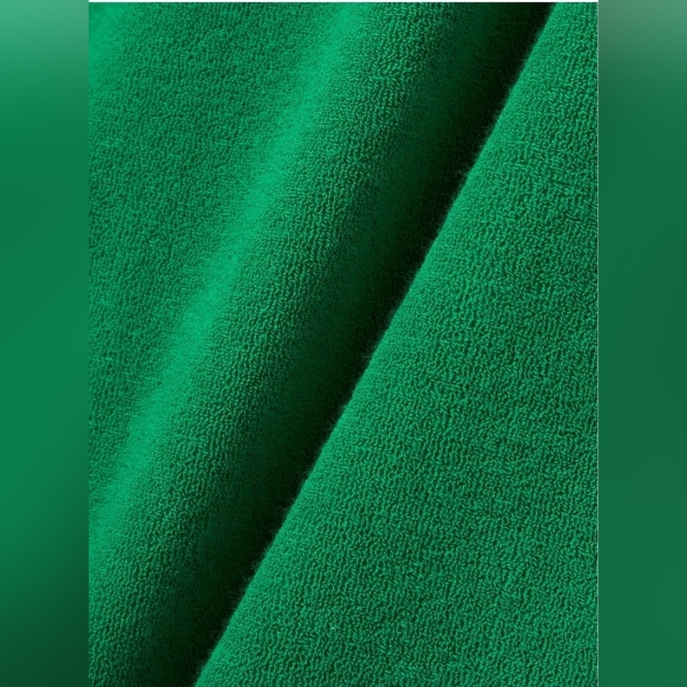 ZIMMERMAN SRRAPPLES MIDI DRESS IN GREEN TERRY CLOTH BELOW KNEE LENGHT SZ 3/LARGE - Picture 3 of 15